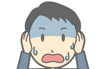 真っ青になる男性